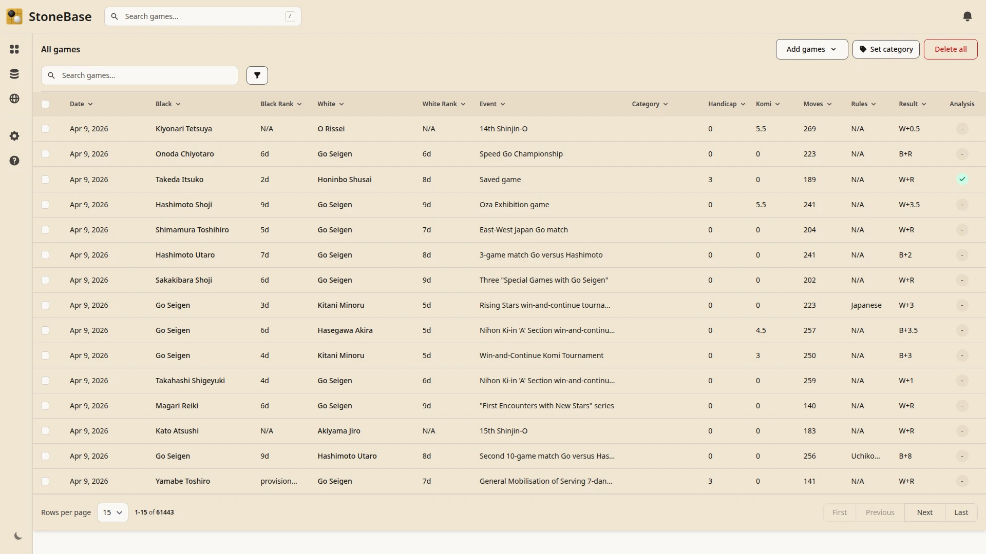 Game library with advanced search and batch operations